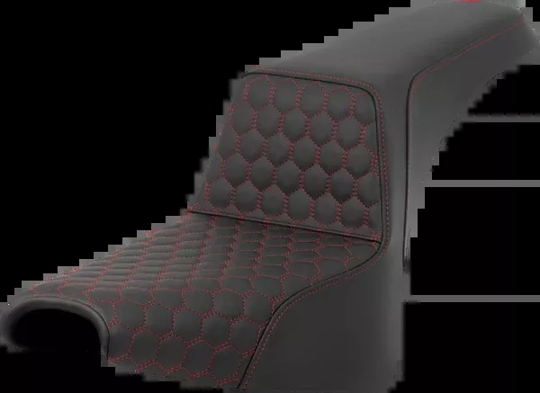 Saddlemen Step-Up Seat – Honeycomb – Red Stitching – FXBB/FXST ’18-’24