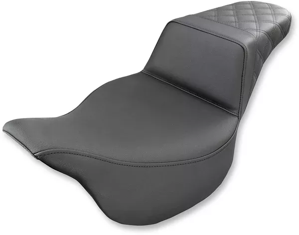 Saddlemen Step-Up Seat – Rear Lattice Stitch – Black – FL ’08-’24