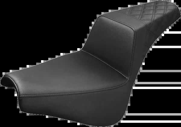 Saddlemen Step-Up Seat – Rear Lattice Stitch – Black – FX ’18-’25