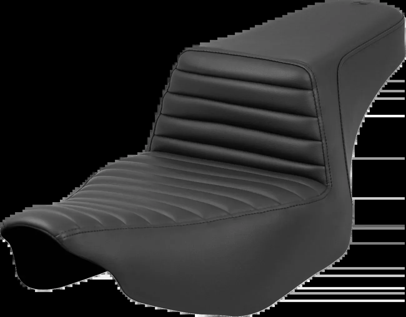 Saddlemen Step-Up Seat - Tuck-n'-Roll - Black - Extended Reach - FL '23-'24 - 823-07E-171
