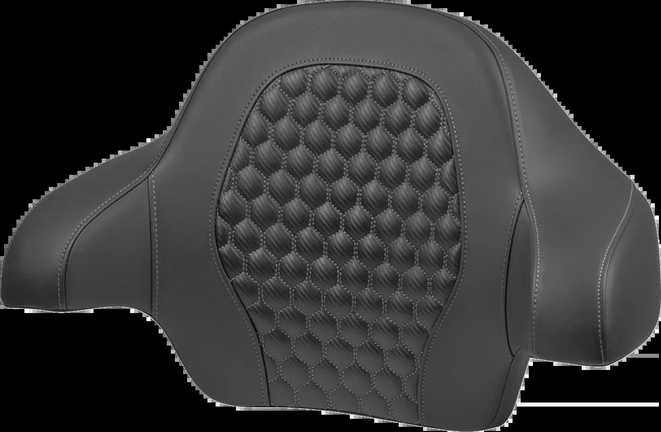 Saddlemen Tour Pack Backrest Pad - Honeycomb - Gray Stitching - FLH/FLT '14-'24 - 814-07-19002