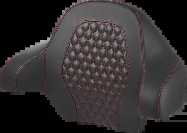 Saddlemen Tour Pack Backrest Pad – Honeycomb – Red Stitching – FL ’14-’24