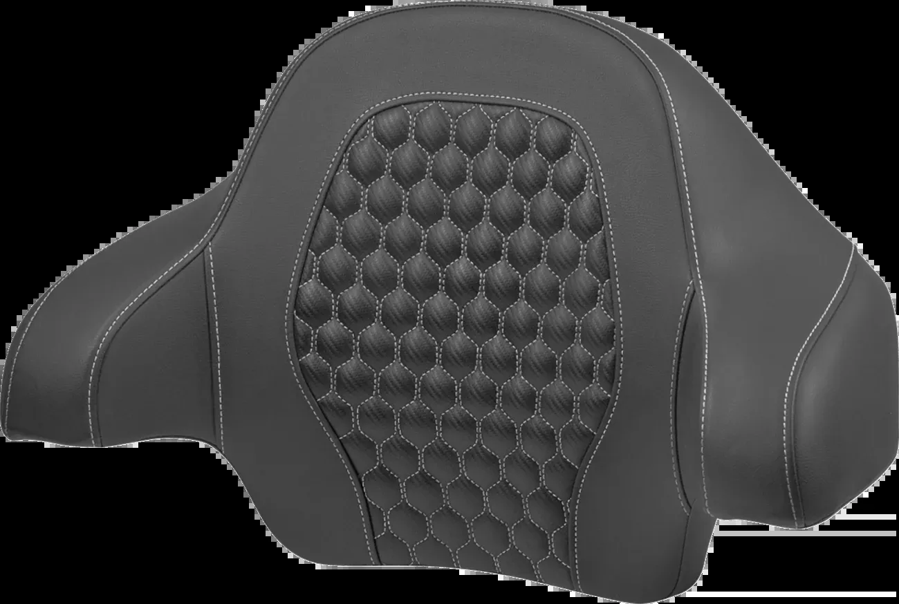 Saddlemen Tour Pack Backrest Pad - Honeycomb - Silver Stitching - FLH/FLT '14-'24 - 814-07-19005
