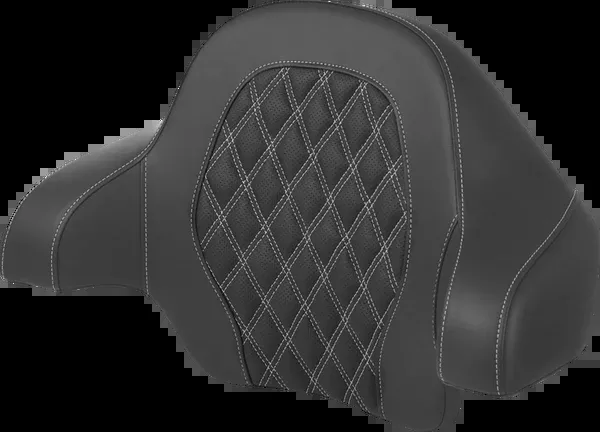 Saddlemen Tour-Pak Backrest Pad – Lattice Stitch – Silver Stitch – FL ’14-’24