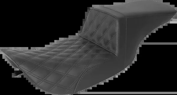 Saddlemen Tour Step-Up Seat - Front Lattice Stitch - Black - FL '97-'07