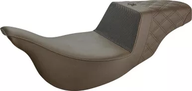 Saddlemen Unknown Industries Seat - Front Carbon Fiber/Black Gripper Lumbar/Rear Lattice Stitch - FXBR '18-'20