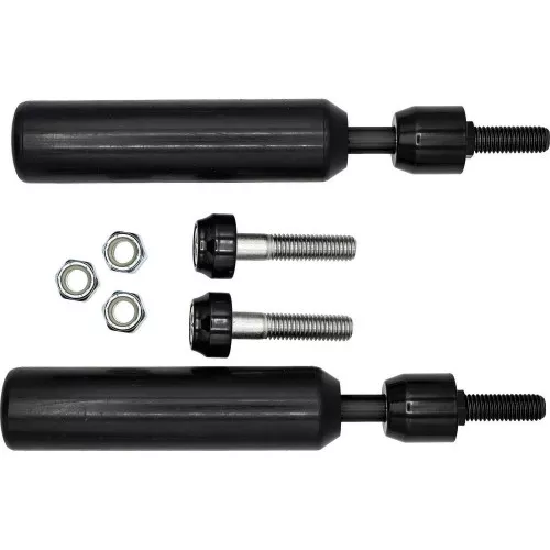Santoro Fabworx Way Kool Shock Mount Sliders for 2009-2017 Harley Dyna - Black
