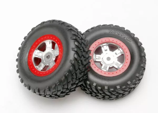 SCT Off-Road Racing Tires on SCT Satin Chrome Wheels