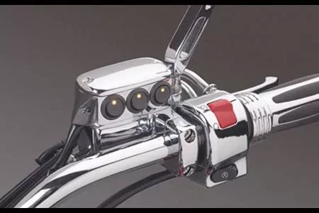 Show Chrome L.E.D. Master Cylinder Chrome Switch Block Assembly for GL1500/1600 & GL1800 '01-10 Right Side