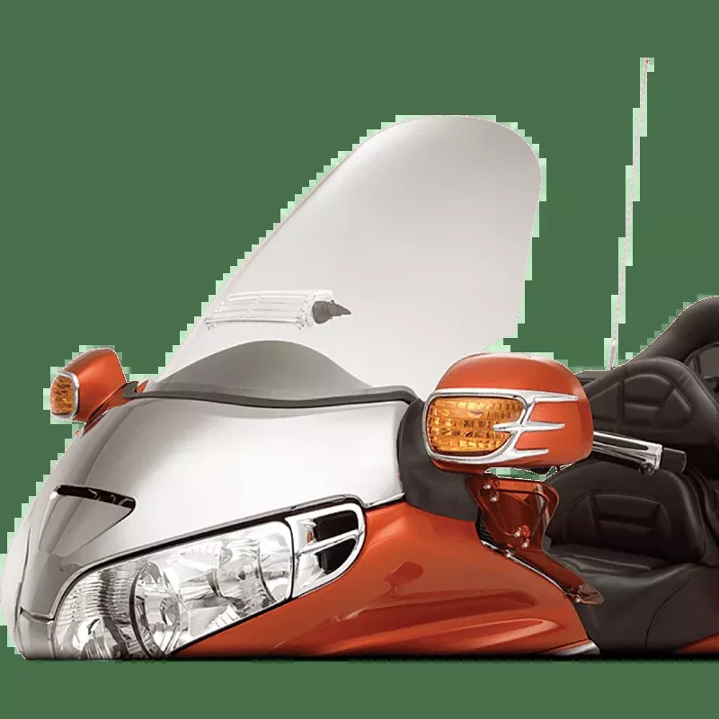 Show Chrome Sweptback Shield