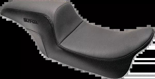 Slyfox Drifter Seat – Black Logo – Smooth Vinyl – Carbon Fiber – Dyna ’06-’17