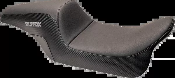 Slyfox Drifter Seat – Gray Logo – Smooth Vinyl – Carbon Fiber – FL ’08-’23
