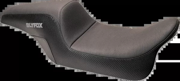 Slyfox Drifter Seat – Gray Logo – Smooth Vinyl – Carbon Fiber – FL ’97-’07