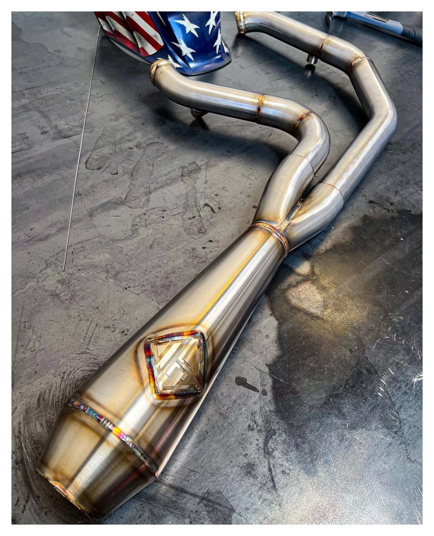 SP Concepts Big Bore 2-Into-1 Exhaust For Harley FXR 1987-1994