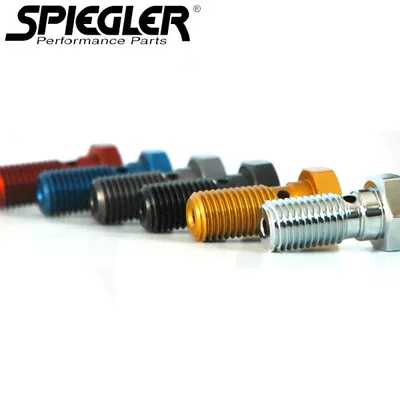 Spiegler Colored Aluminum Double Banjo Bolts