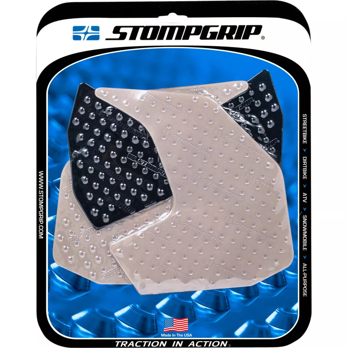 STOMPGRIP 4320-1564 55-10-0092H Volcano Profile Traction Pad Tank Kit Traction Kit - Clear - Yamaha