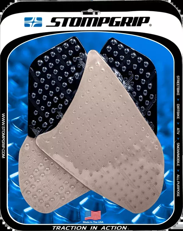 StompGrip Tank Grips – Volcano – Clear/Black – Honda – CBR ’08-’11