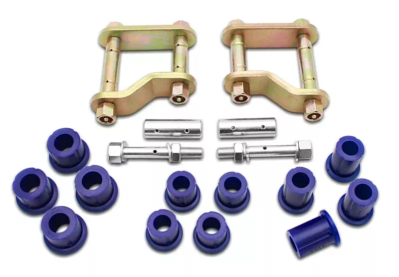 SuperPro Rear Greasable Shackle and Bushing Kit fits 2005-2008-2013-2019 Nissan Frontier / 2005-2010 Nissan Frontier LE / 2011-2021 Nissan Frontier S / 2009-2012 Suzuki Equator