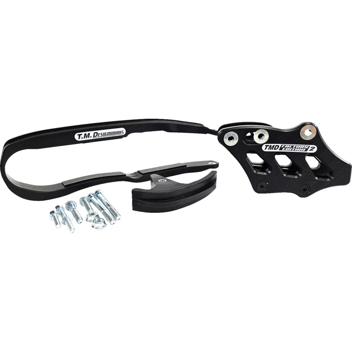 T.M. DESIGNWORKS 1231-1760 KCP-K12-BK Chain Guide and Slider Kit Chain Guide/Slider - Black - KX 250/450