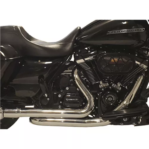 TAB Performance 2-into-2 Headpipe with Shields for 2017-2026 Harley Touring - Chrome