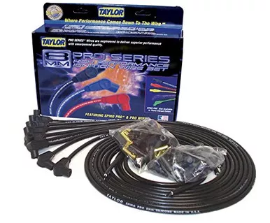 Taylor Cable 73051 8mm Spiro-Pro Universal Ignition Wires Black 90 Degree