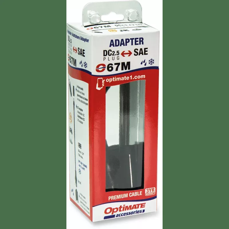 TecMate 3 Cables Kit SAE DC 2.5mm