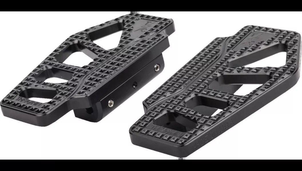 Thrashin Apex Mini Passenger Black Floorboards 4 Harley 99-23 Touring