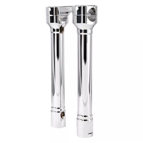 Thrashin Supply 10" Hole Shot Handlebar Risers - Chrome