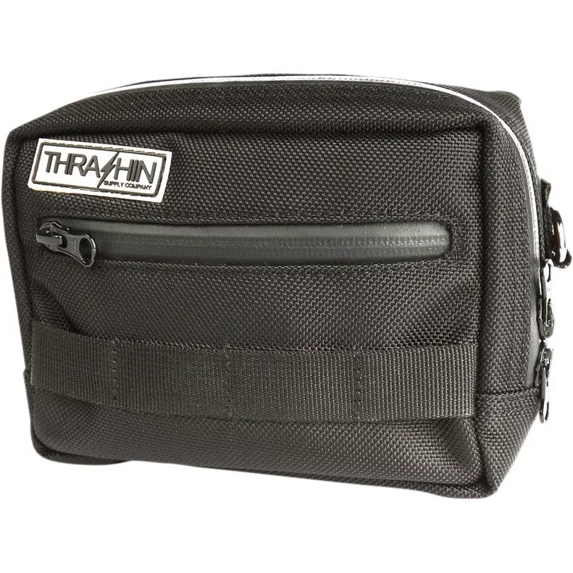 Thrashin Supply Company Black Water Resistant Handlebar Storage Bag THB-0005