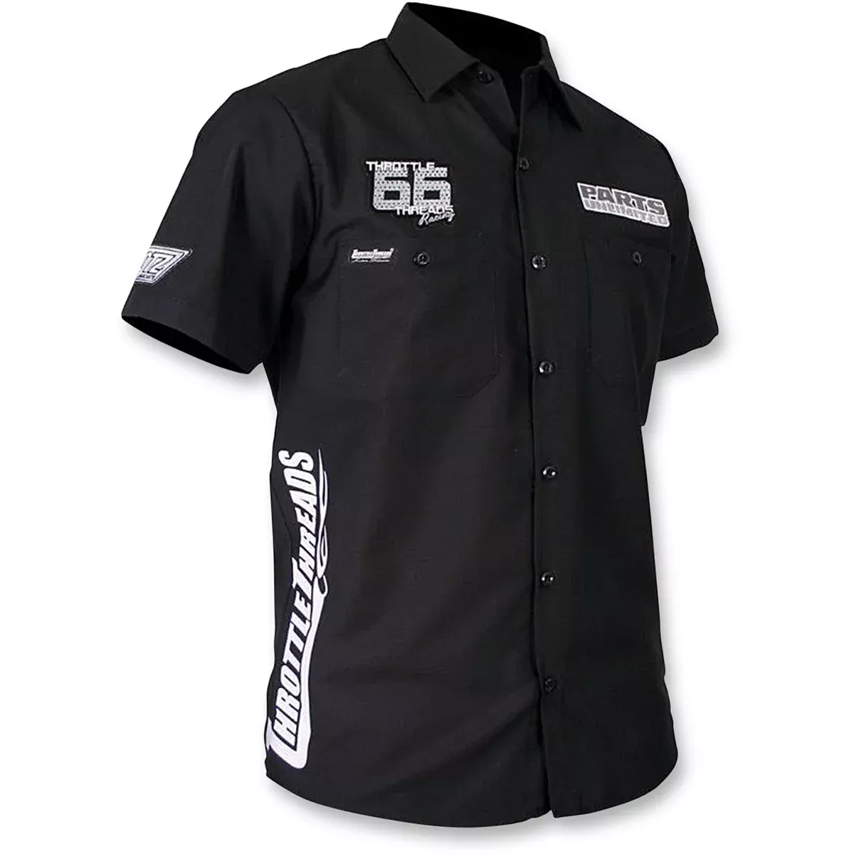 Throttle Threads Snow Monochrome Shop Shirt Black - TT430S24BKXR