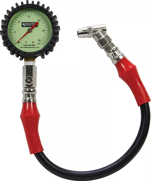 Tire Pressure Gauge 0-30 PSI 2-1/4in Glow ALL44057