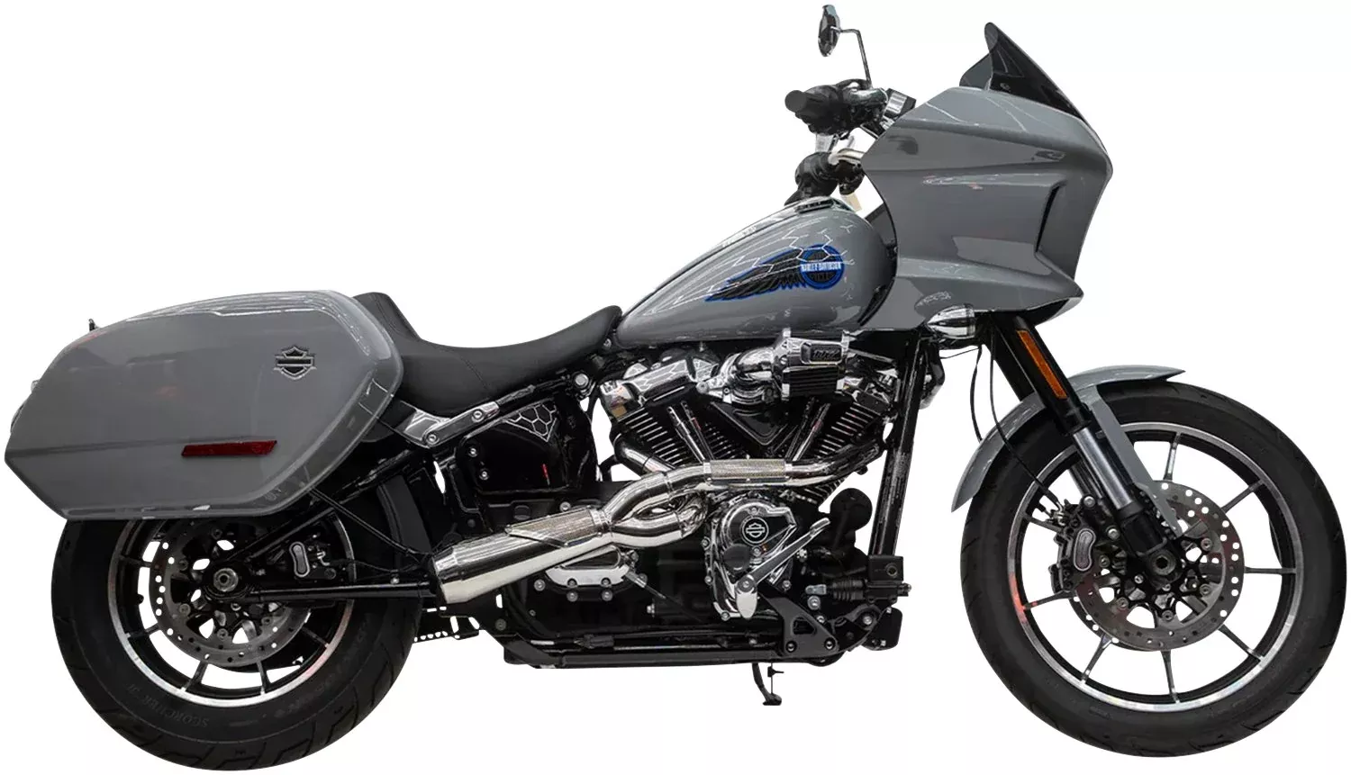 Trask 2-into-1 Big Sexy Exhaust System - Polished Stainless Steel - M8 Softail - TM-5132PO