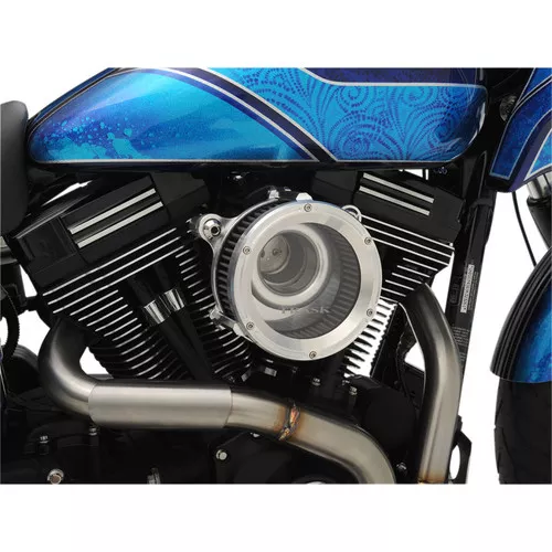 Trask Assault Charge High-Flow Air Cleaner for 1999-2017 Harley Twin Cam Cable Throttle - Raw Machined