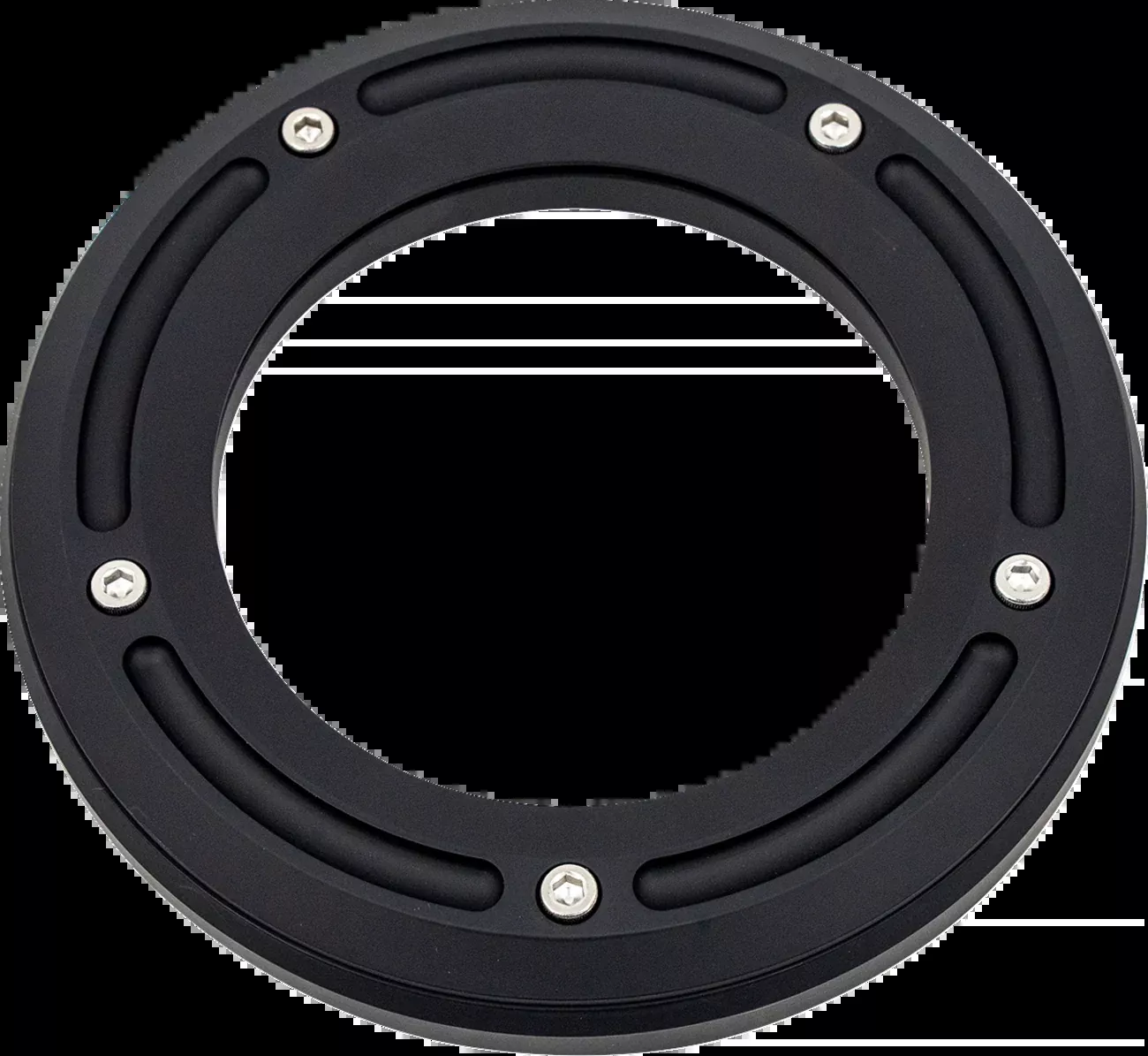 Trask Assault Derby Cover with Window - Matte Black - Softail - TM-0042MBK