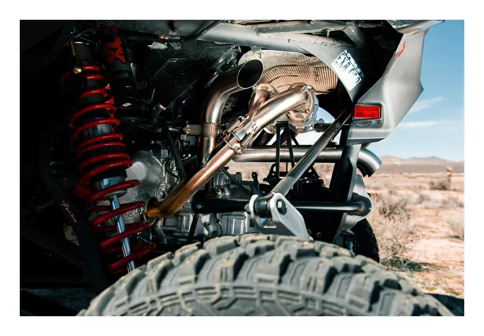 Trinity Racing Sidepiece Valved Header Can-Am Maverick R 2024-2026