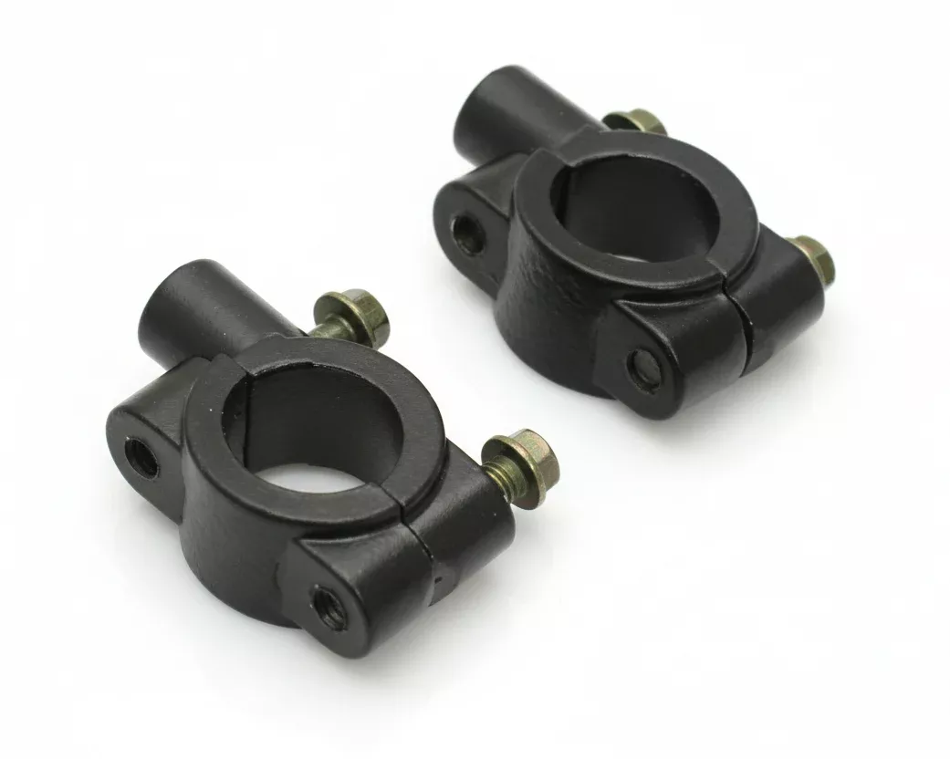 Universal Parts 7/8" Handlebar Mirror Mount Clamps - 8mm