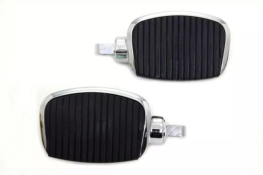 V-Twin 27-0482 Chrome 3" Mini Driver Footboard Set Softail Dyna 86-Up 50500139
