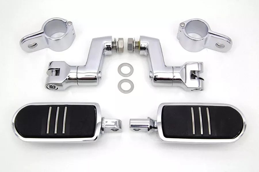 V-Twin 27-0485 Chrome Streamliner Footpeg Kit Forward Control Custom Harley