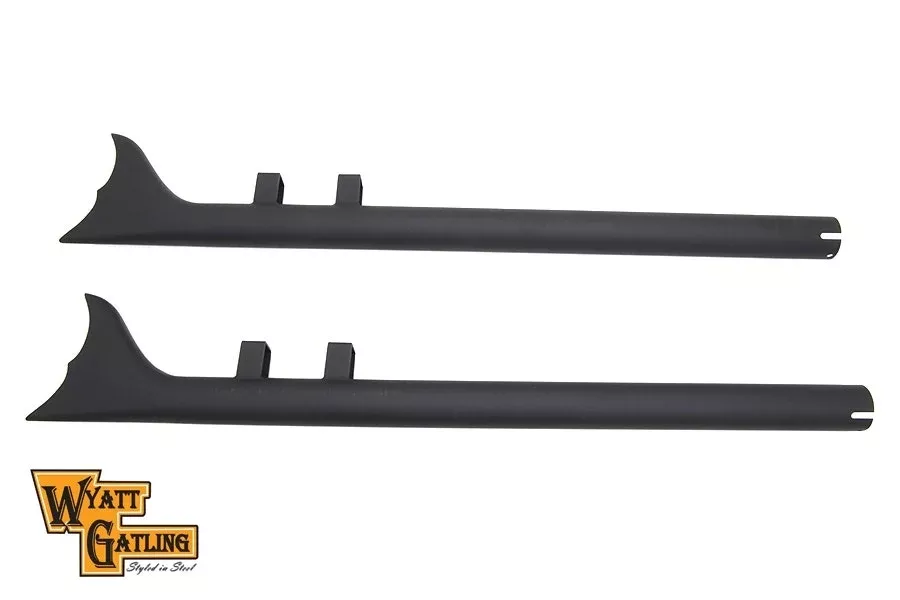 V-Twin 30-0783 Black 1-7/8" Fishtail Slip-On Mufflers 32" Long Harley FLT 95-16