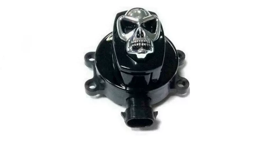 V-Twin 32-1440 Black/Chrome Skull Ignition Switch w/ 2 Keys 11-18 Harley FL FX