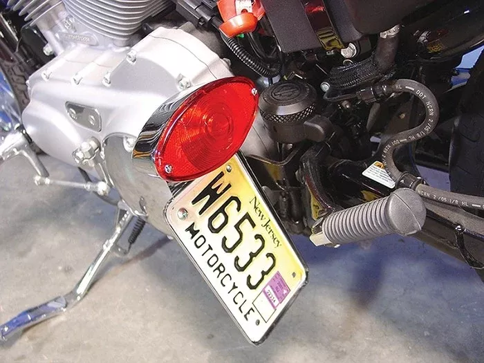 V-Twin 33-1811 Side Mount Tail Lamp Kit Cateye Style Harley Sportster XL 04-Up