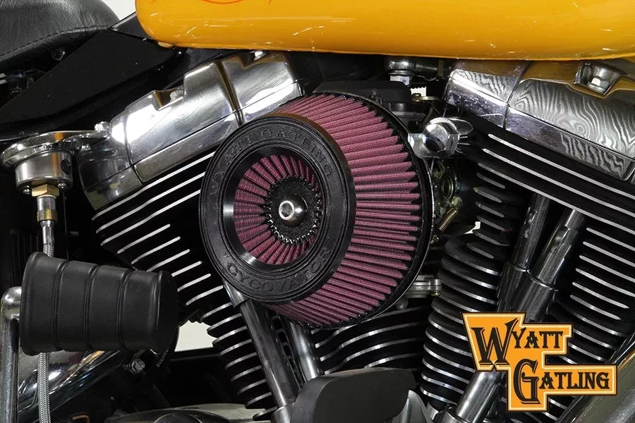 V-Twin 34-1365 Black Wyatt Gatling Air Cleaner Assembly Harley FXST FXD 93-07