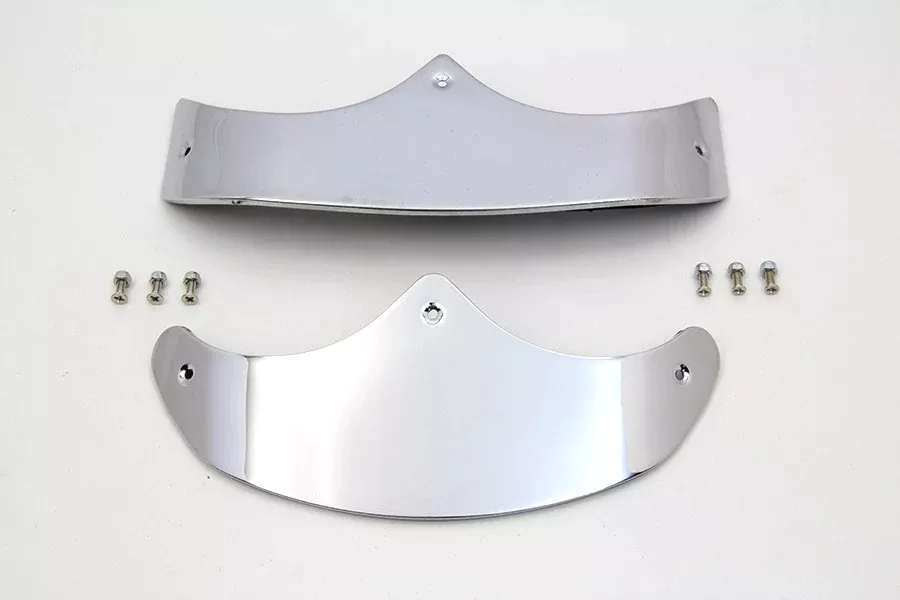 V-Twin 50-1230 Chrome Smooth Fender Tip Set 59285-89 59286-89 Harley FLSTF 90-06