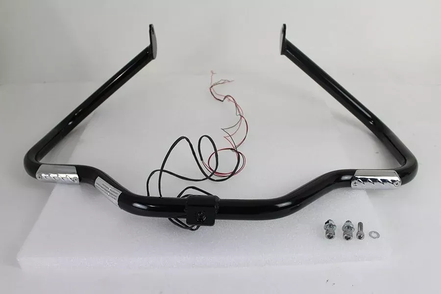 V-Twin 51-0014 Black Front LED Turn Signal Highway Bar Harley FL Touring 97-08