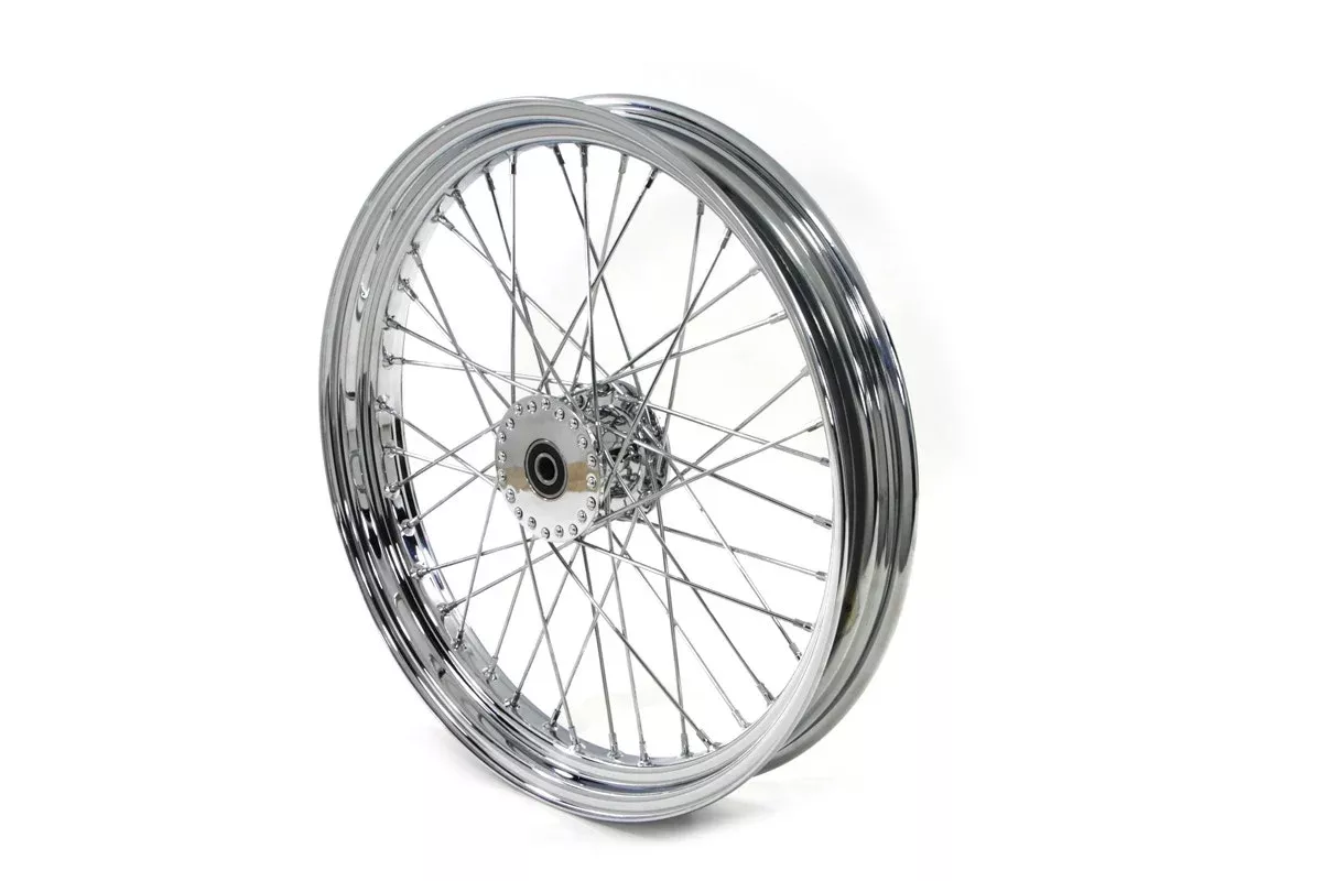 V-Twin 52-0231 Chrome Billet Spool Wheel 40 Spoke 23 x 3 3/4 axle