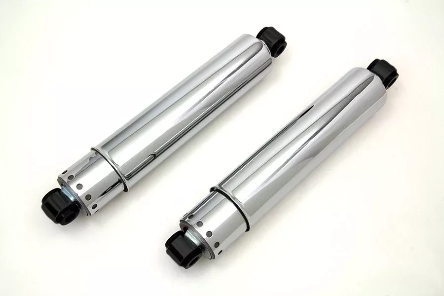 V-Twin 54-0101 Chrome 14-1/2" Covered Rear Shock Set Harley XL & K Model '52-'74