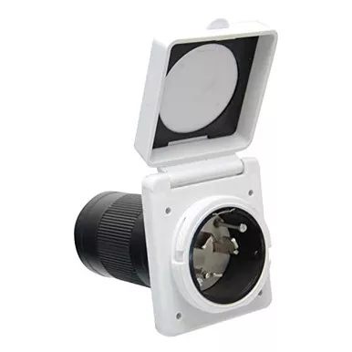 Valterra A10-50INVP 50 Amp Power Inlet - White Electric Connector