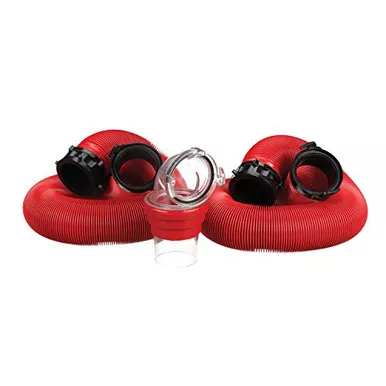 Valterra D04-0115 EZ Coupler 20-Foot RV Sewer Hose Kit with Clearview Adapter