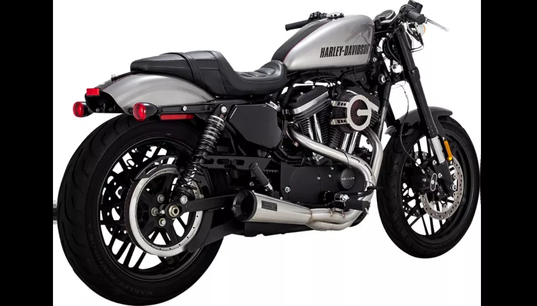 Vance & Hines 27327 Raw Upsweep 2-N-1 Exhaust System Harley Sportster XL 14-22