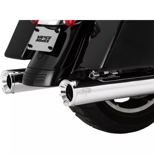 Vance & Hines 4" Eliminator Mufflers for 2017-2022 Harley Touring - Chrome